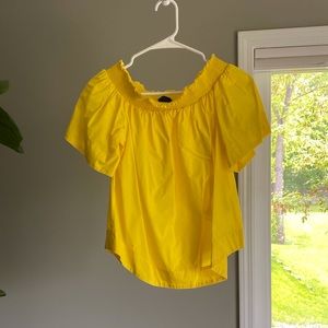 J. Crew | Yellow Off The Shoulder Top